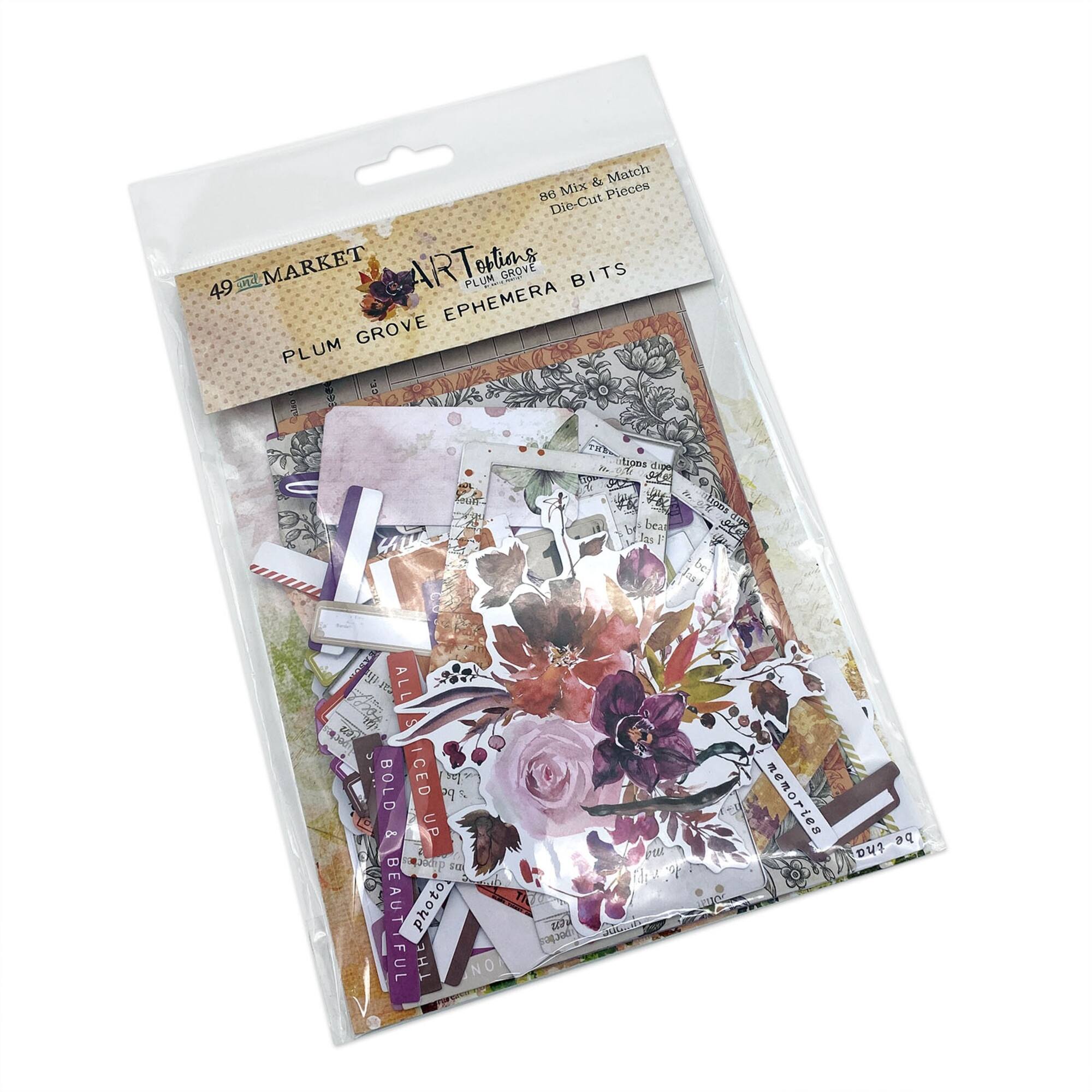 49 and Market ARToptions Plum Grove Ephemera Bits Set